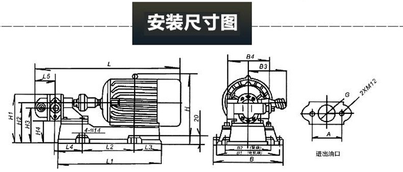 KCB齿轮油泵安装图